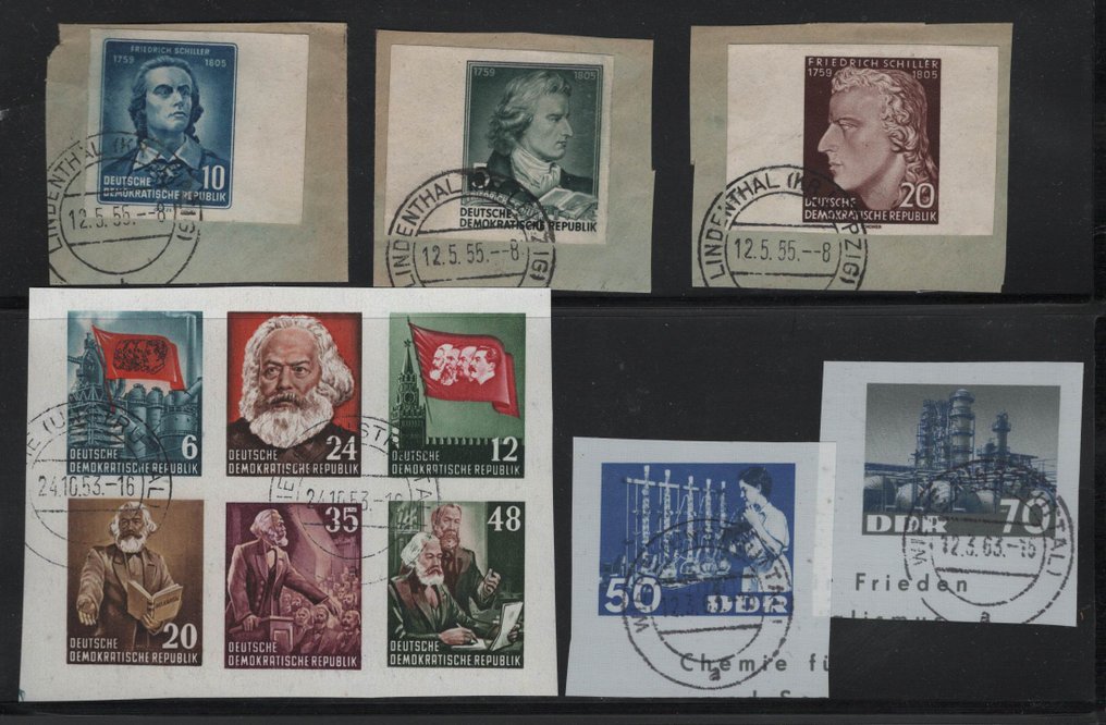 Λαοκρατική Δημοκρατία της Γερμανίας 1950/1963 - Μέρος Blockmarken και "Pappchinese" #2.1