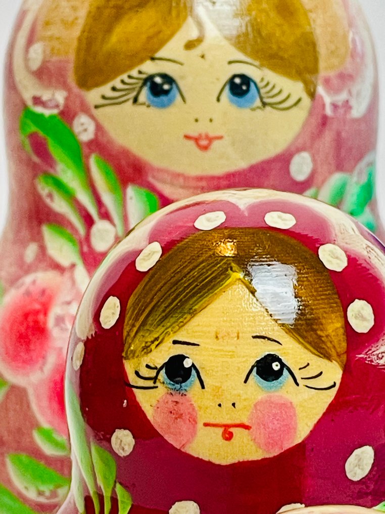 Statuetta - Russische matroesjka studie set  (27) - Legno, Paint #3.2