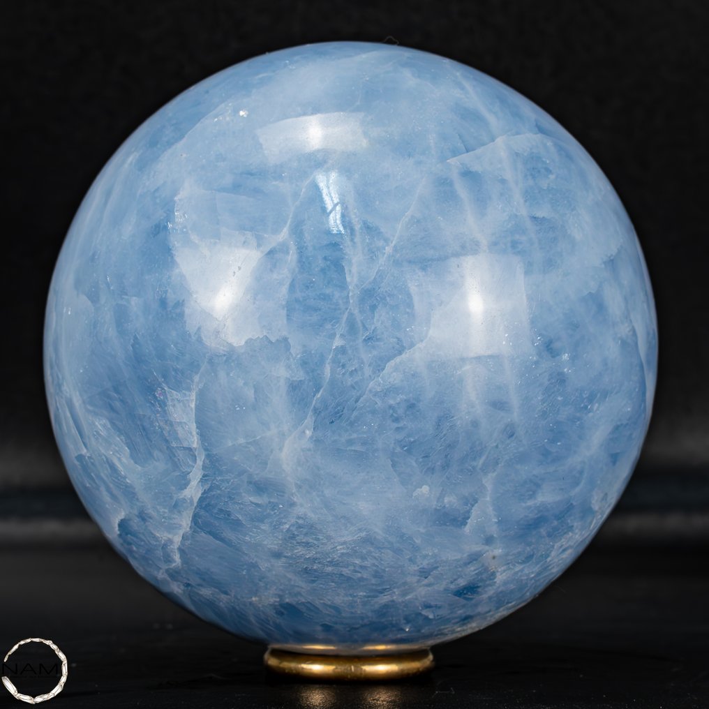 Φυσική μπλε σφαίρα από Calcit από τη Μαδαγασκάρη. Ήπια αρμονία σε μορφή κρυστάλλου.- 1385.38 g #1.0