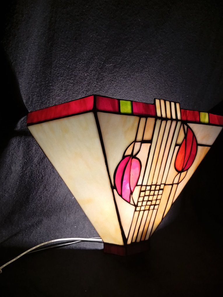 壁灯 - 玻璃, 黄铜, 玻璃糊 - Grande/Tiffany 风格 #2.1