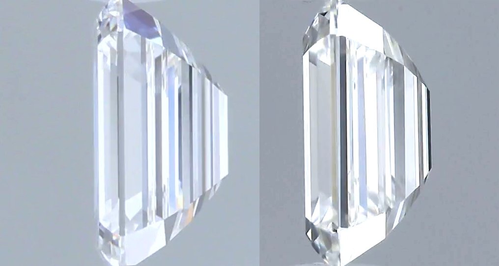 没有保留价 - 2 pcs 钻石  (天然)  - 0.60 ct - 祖母绿 - D (无色) - VVS2 极轻微内含二级 - 美国宝石研究院（GIA） - 匹配的对 #1.0