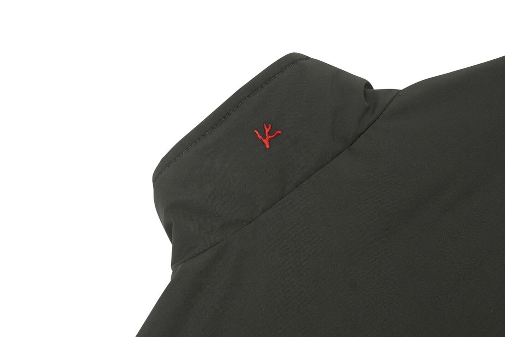 ISAIA NAPOLI RRP 2800€ Green Vest Jacket Techno Wool / Learher Details - 48 IT - Γιλέκο - New with tags #4.3