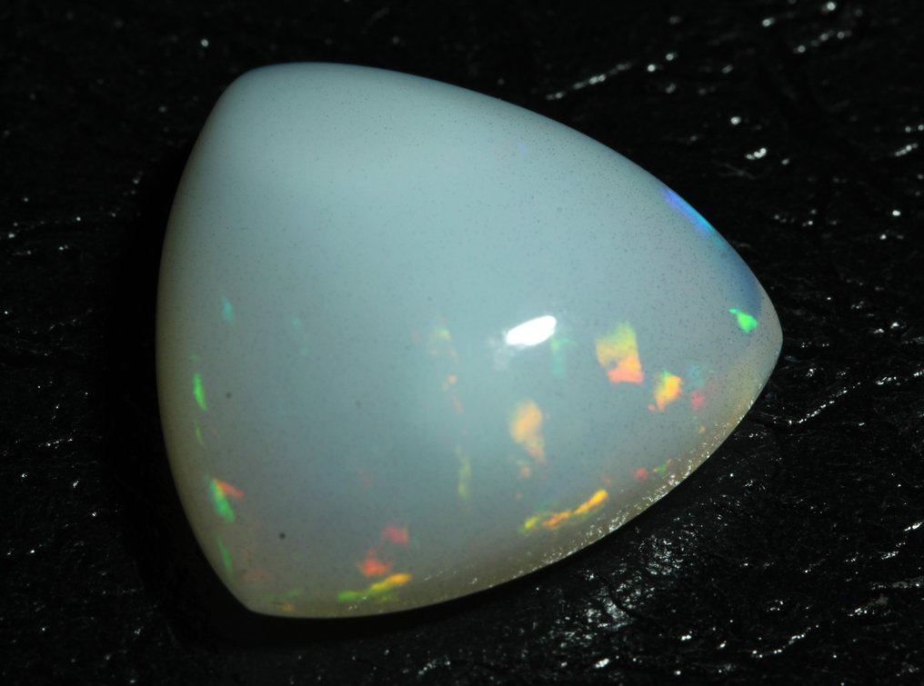 没有保留价 白色 蛋白石  - 21.19 ct - 西班牙宝石学院（IGE） - 色彩游戏 #1.0