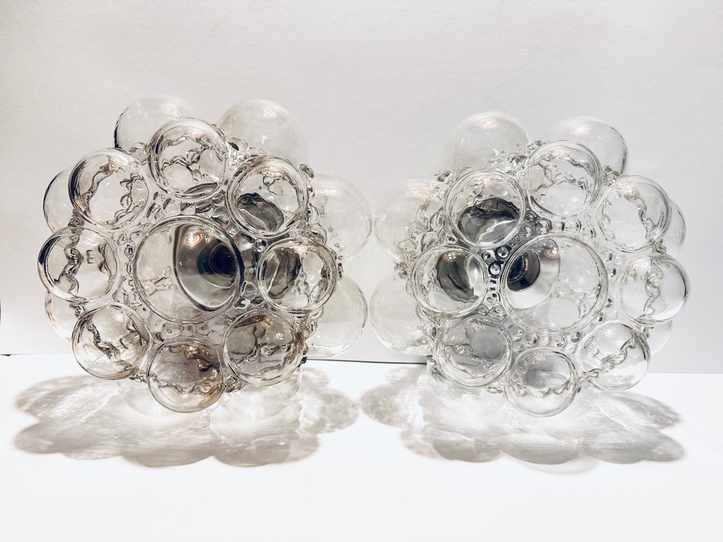 Limburg Glashütte - Helena Tynell - Φωτιστικό τοίχου (2) - Γυαλί, Μέταλλο - γυαλί με φυσαλίδες #3.2