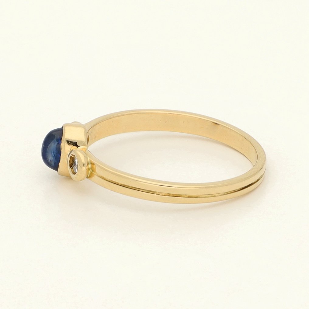 Ingen mindstepris - Ring - 18 kraat Gulguld - Diamant - saffier #2.1