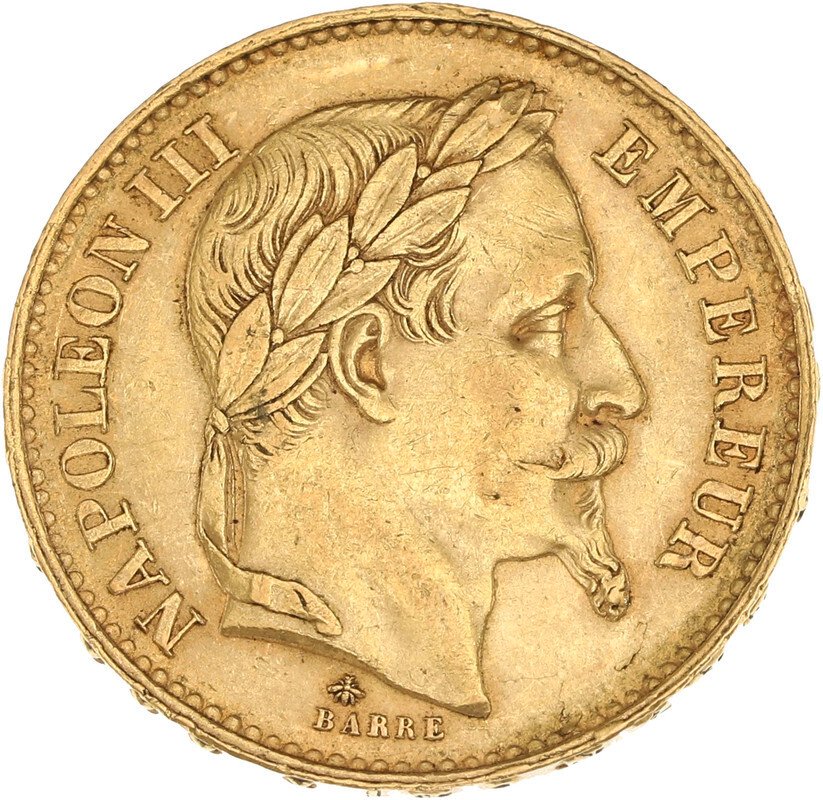 6,45 grams - Χρυσός .900 - 20 Francs Napoleon III #2.1