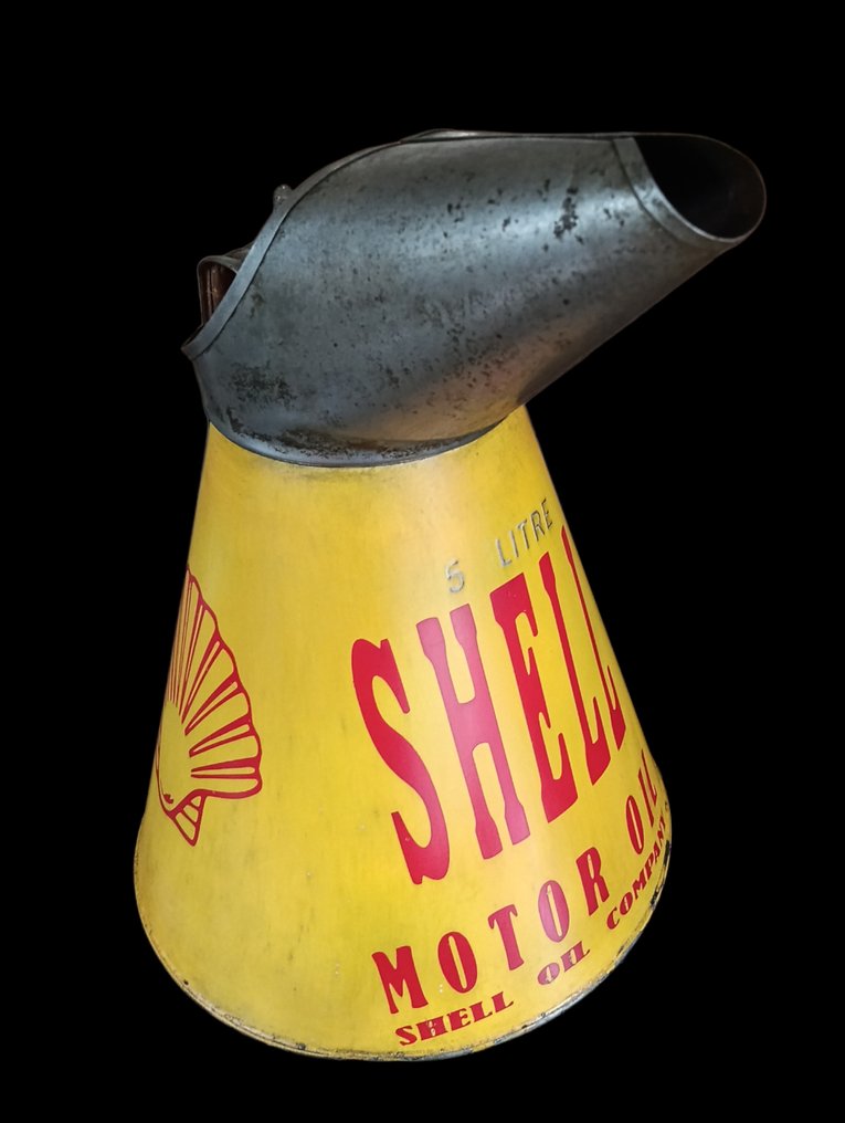 Αντλία βενζίνης (1) - Shell - Ancien grand broc a huile shell - 1930-1940 #1.0