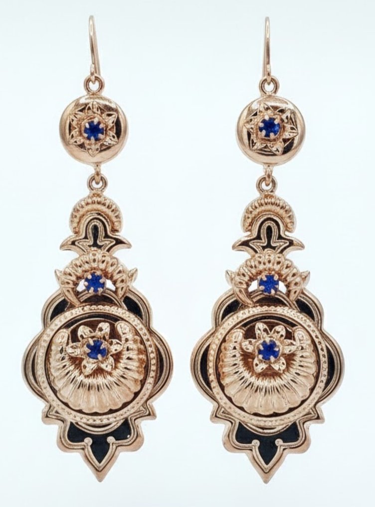 Senza prezzo di riserva - Orecchini - 9 kt Argento, Oro giallo #1.0