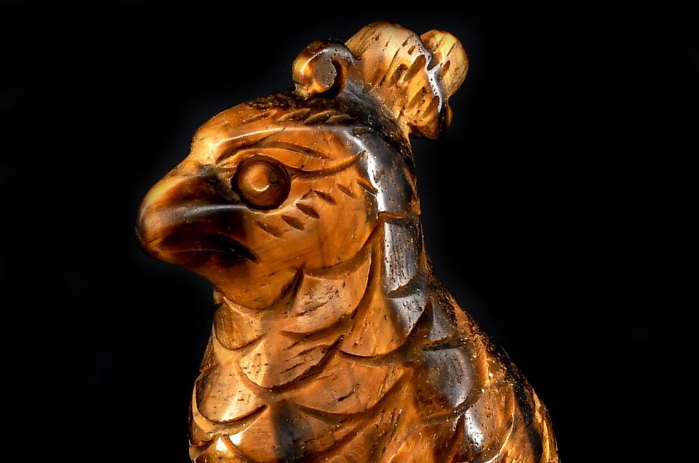 Πρώτης ποιότητας Tiger's Eyes παπαγάλος - Ύψος: 10.4 cm - Πλάτος: 4.7 cm- 174 g #2.1