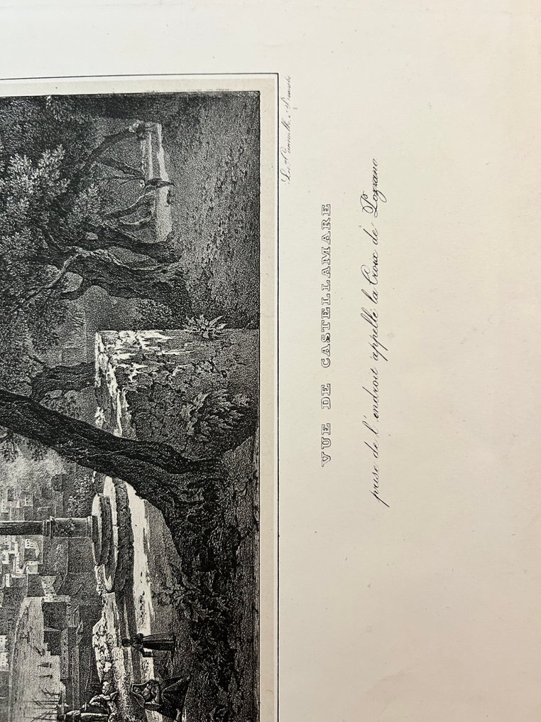 Italy - Campania: Castellammare di Stabia; Domenico Cuciniello (editore e curatore dell’opera) //	Lorenzo Bianchi (disegno) - Veduta di Castellammare, presa dalla Croce di Pozzano (Vue de Castellamare, prise de l’endroit - 1821-1850 #4.3