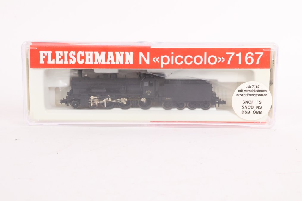 Fleischmann N - 7167 - Ατμομηχανή με όχημα μεταφοράς (1) - 64.111 - NMBS #1.0