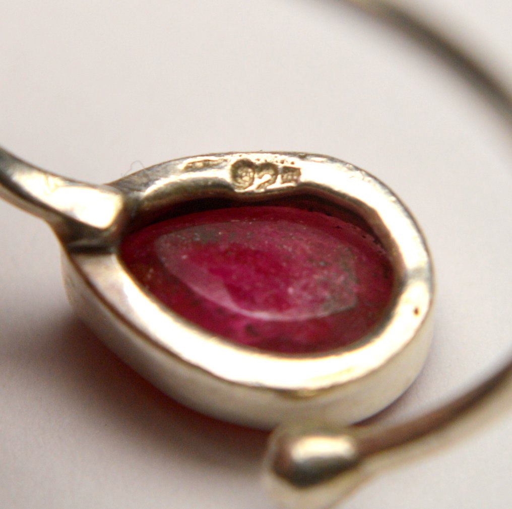 红宝石 - 925 银 - 戒指 - 2.00 克拉 #4.3