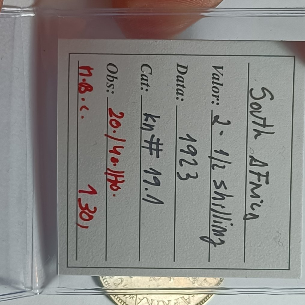 南非. 乔治五世. 2 1/2 Shilling 1923. Pretoria.  (没有保留价) #2.1