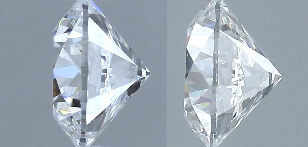 没有保留价 - 2 pcs 钻石 (天然) - 1.00 ct - 圆形 - D (无色) - VVS2 极轻微内含二级 - 美国宝石研究院(GIA) - 匹配对 VG EX #1.0