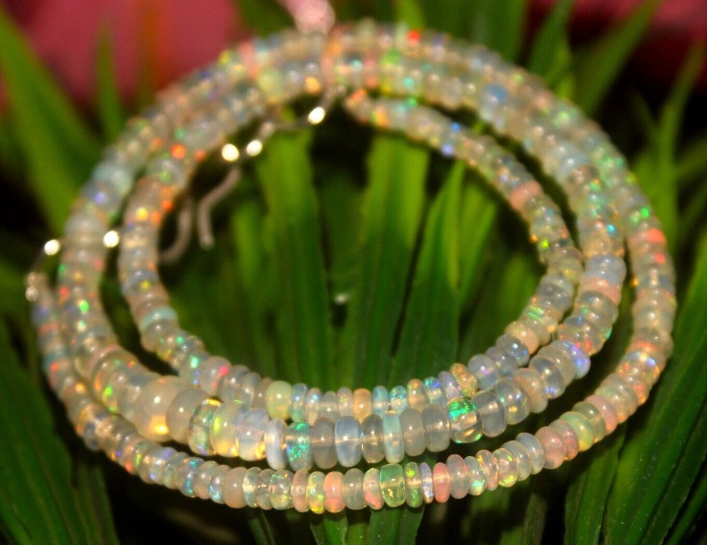 Topkleuren - Natuurlijke opalenkralen - 38,5 cts- 7.7 g #1.0