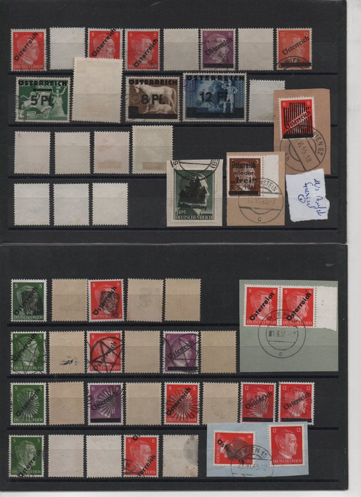 奥地利 1945/1945 - 特别收藏 印章 软木印章 变体 地方版 已盖章 - Katalognummer 660-673 #1.0