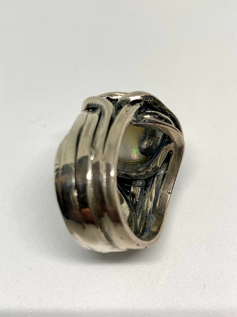 Perle - Silber - Ring - Barocke Birne #4.3