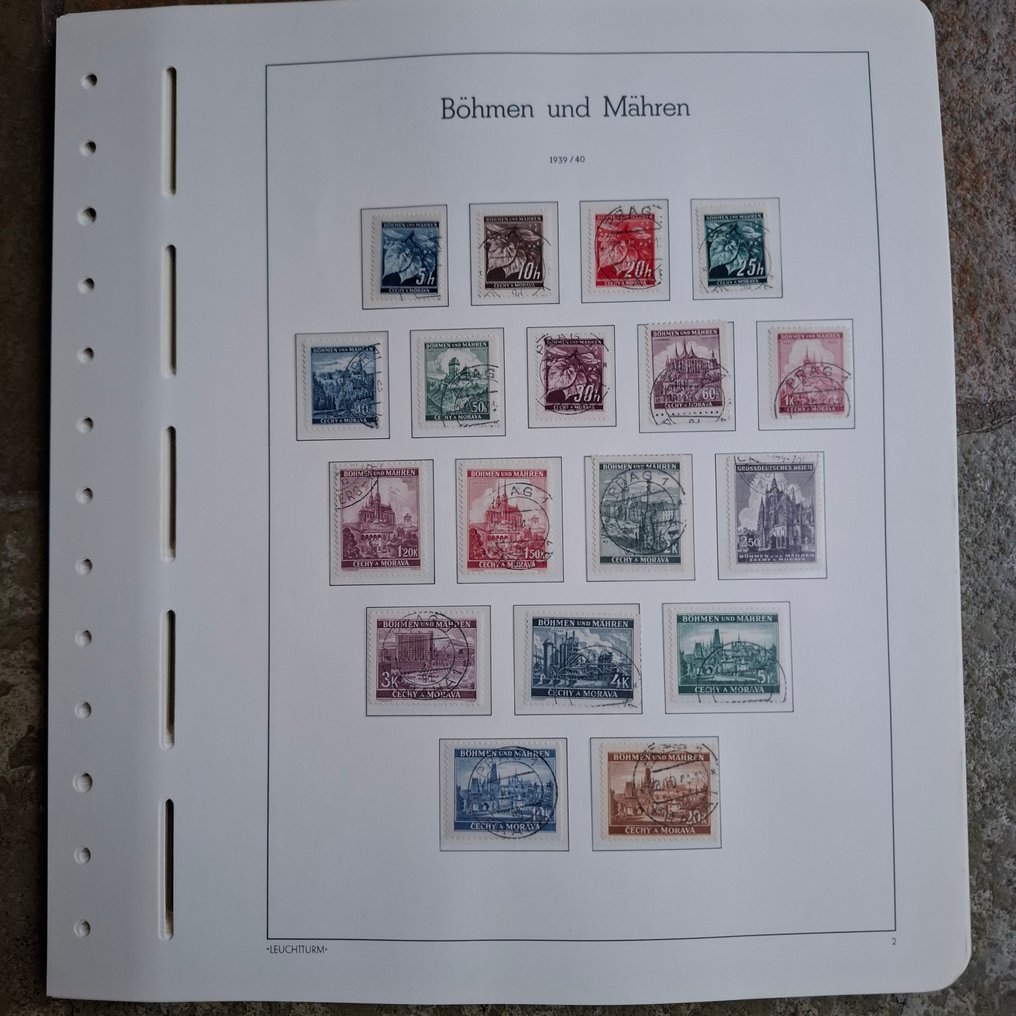 德意志帝國 1939/1945 - 二战占领地区收藏品，二手，带有Leuchtturm预印纸张 #3.2