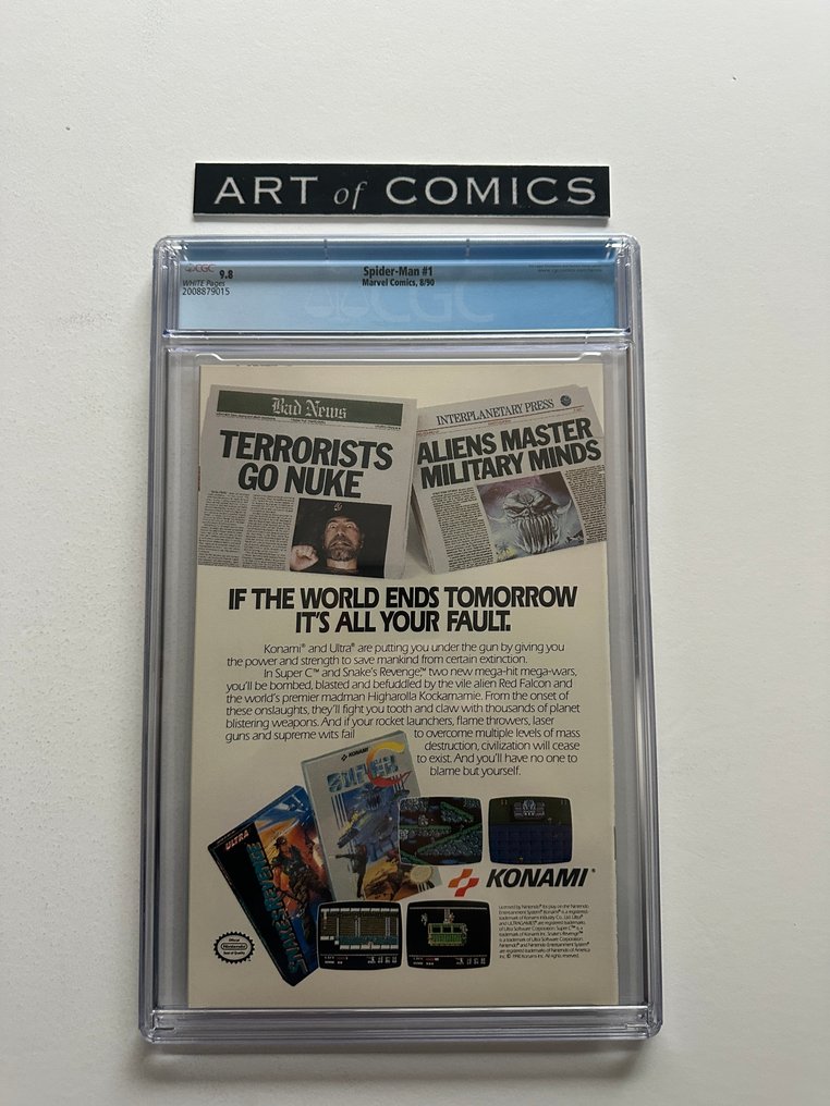 Spider-Man (Vol. 1) #1 - Regular Cover - CGC 9.8 - Lizard appearance - 1 Graded comic - Πρώτη έκδοση - 1990 #1.0
