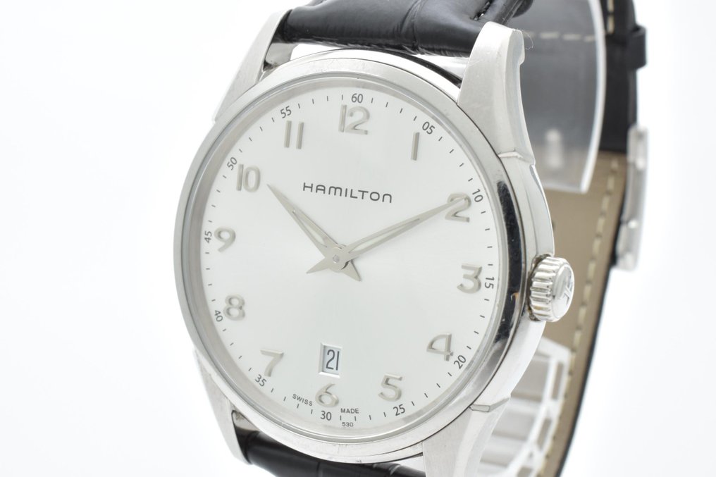 Hamilton - Jazzmaster Classic Date Stainless Steel Quartz Leather Strap - Sin precio de reserva - H385111 - Hombre - 2000 - 2010  #1.0