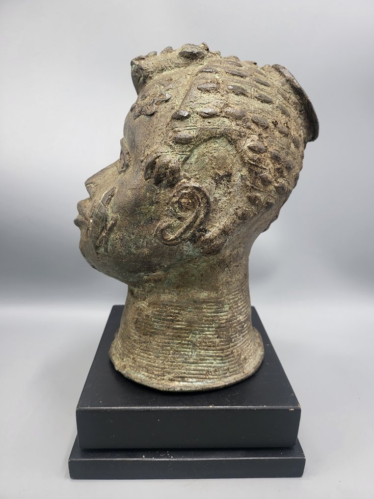 BRONZES ancien - 头部 - 尼日利亚  (没有保留价) #4.3