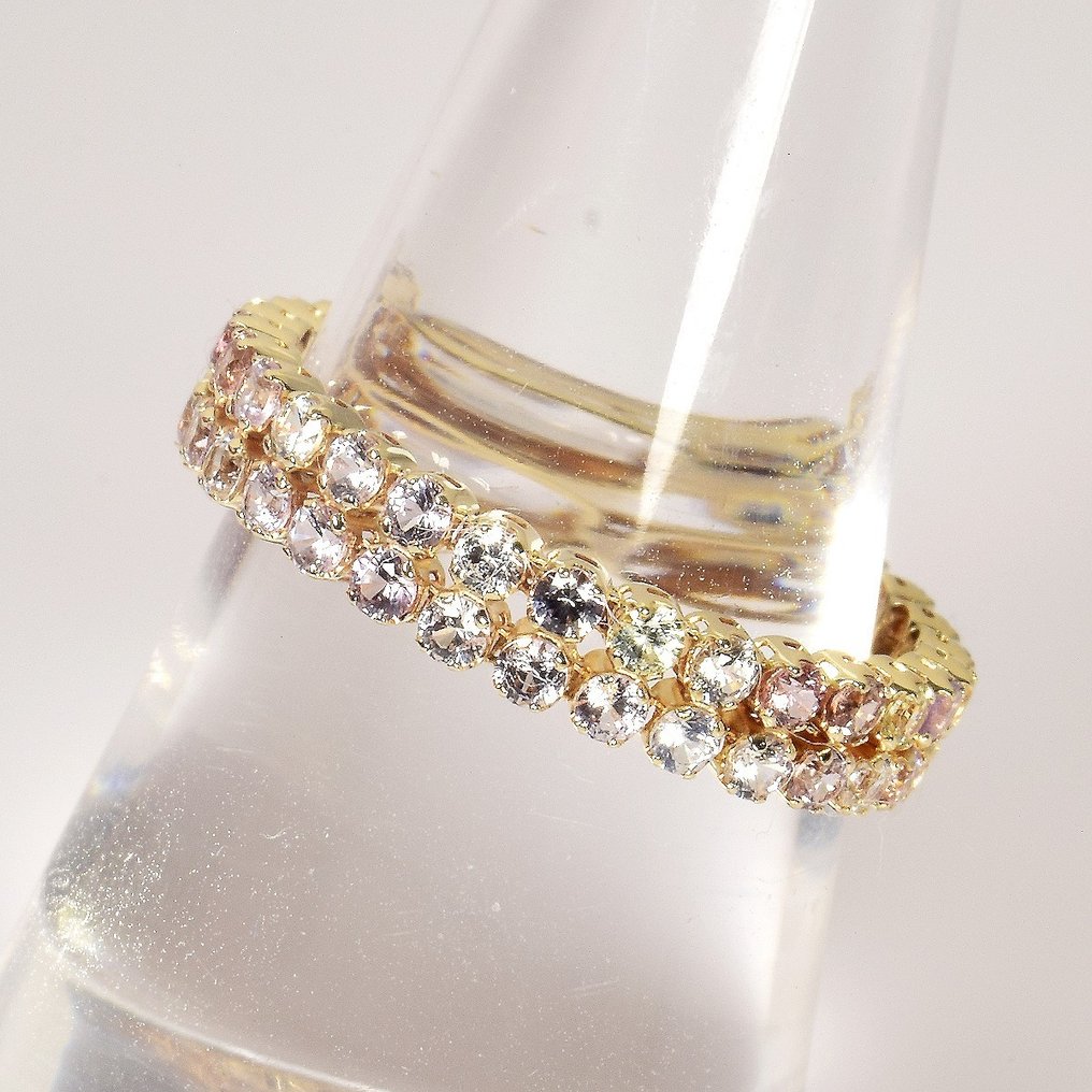 χωρίς τιμή ασφαλείας - Δαχτυλίδι - 14 καράτια Κίτρινο χρυσό - 1.75ct. tw. Ζαφείρι #2.1