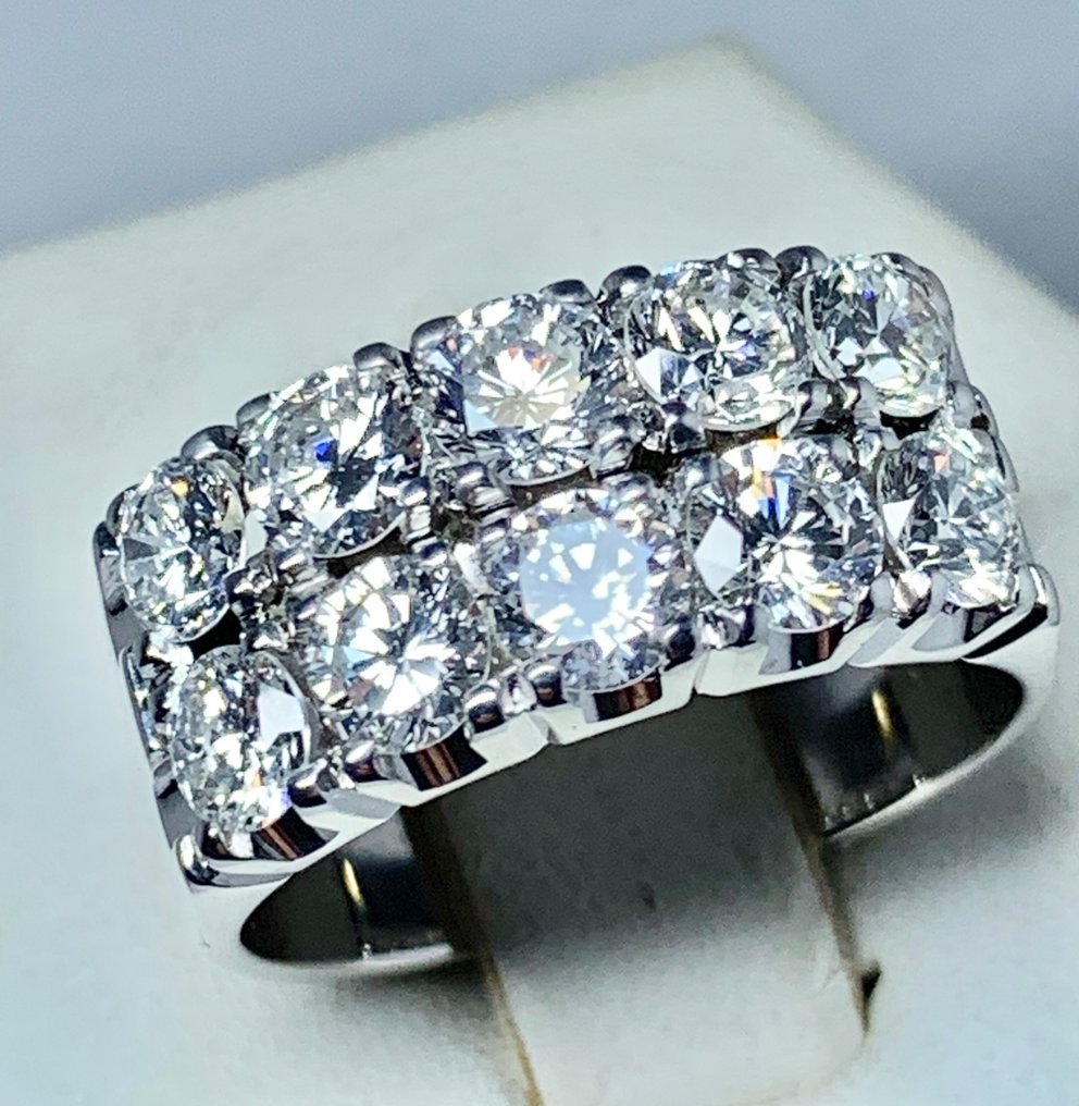 Örökkévalóság gyűrű - 18 kt. Fehér arany -  2.02ct. tw. Gyémánt (Természetes) - Igi tanúsított gyémánt #1.0