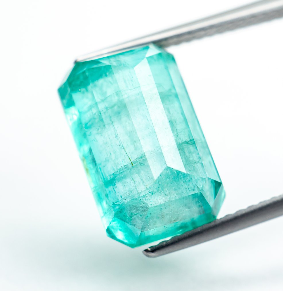 没有保留价 祖母绿 - 7.68 ct - Bellerophon 宝石实验室 - 绿色(小油) #3.2