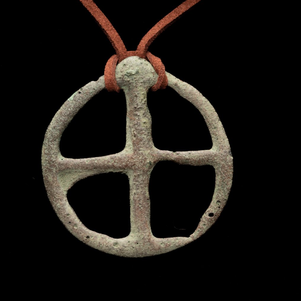 Bronsealderen Bronse Openwork Sol Amulett - 50 mm  (Ingen reservasjonspris) #2.1