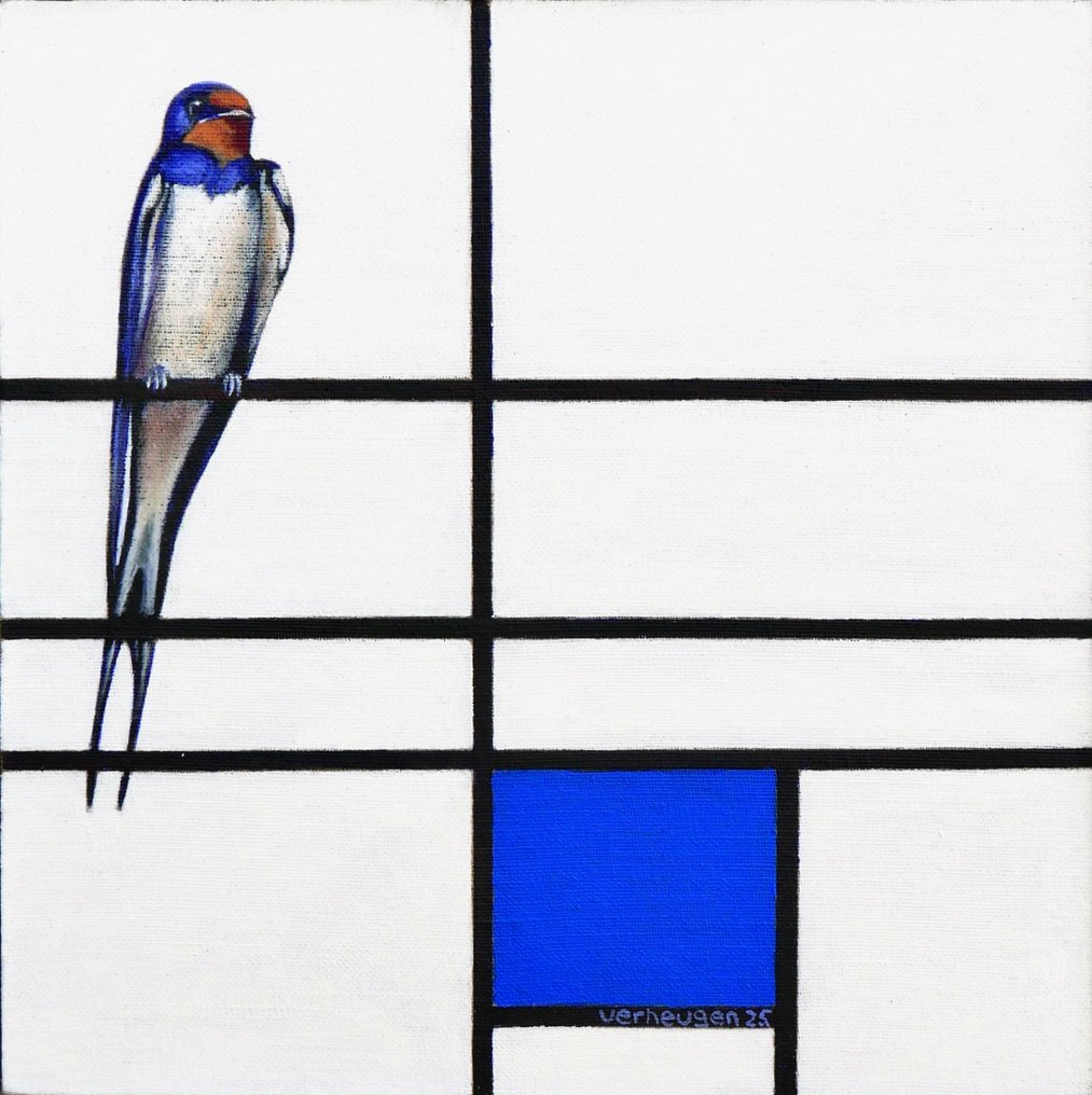 Jos Verheugen - Free after Mondrian, with Swallow (M1082) #1.0