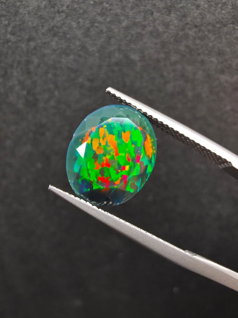 5.43克拉黑欧泊 多面 - 高度: 14.5 mm - 闊度: 11.8 mm- 1.09 g #2.1