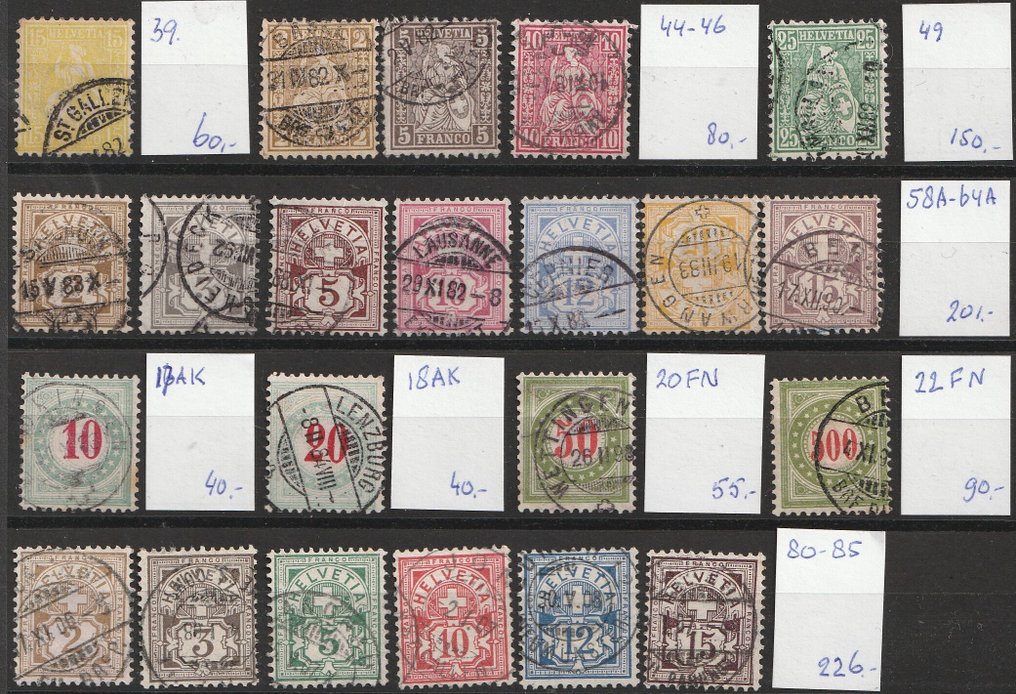 瑞士 1862/1907 - 经典筛选，其中某些方面 #1.0