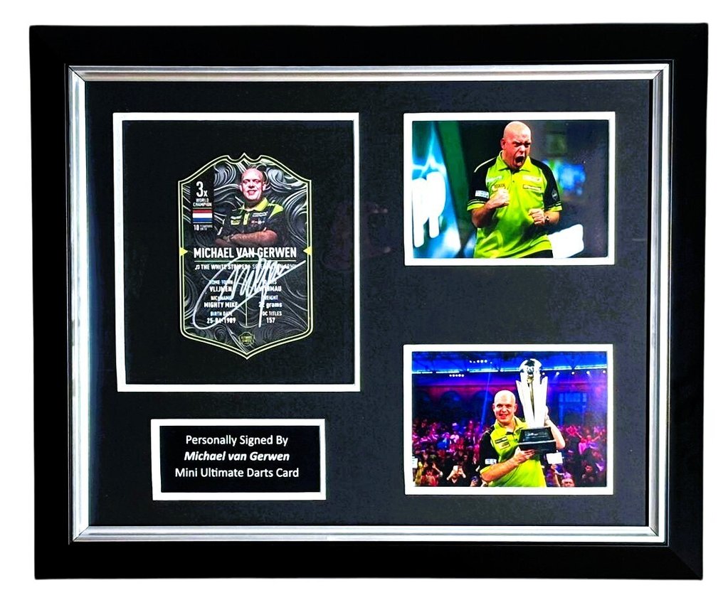 PDC World Darts Championship - Michael van Gerwen - 签名终极卡 - 装裱拼贴画 - 无 rp 价格！！  #1.0