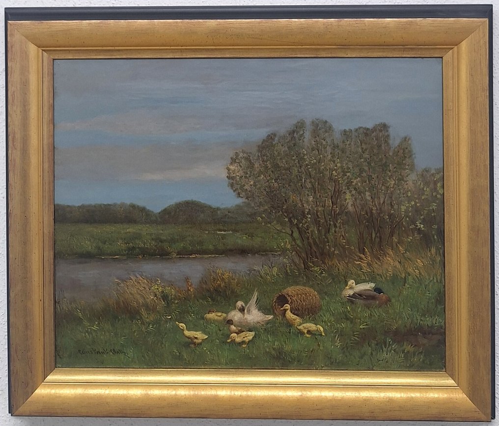 Constant Artz (1870-1951) - **NO RESERVE** Eendenfamilie #3.2