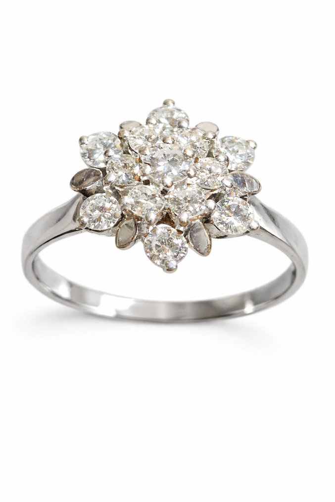 戒指 - 14 克拉 白金 -  0.75ct. tw. 鉆石 (天然)  - 鉆石 #4.3