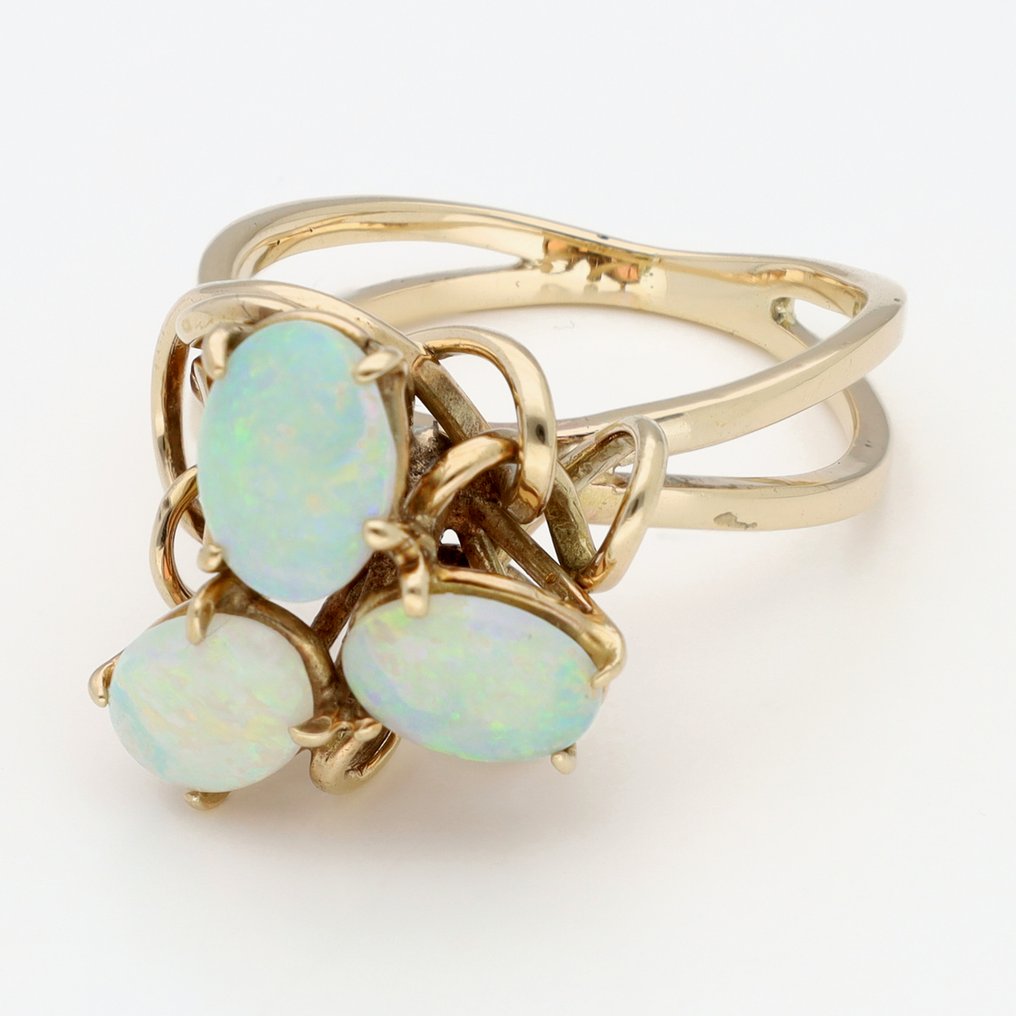 Ring - 9 kt. Gulguld - Opaal #1.0