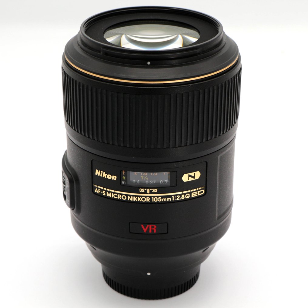 Nikon AF-S 105mm F/2.8G IF-ED VR Micro + HB-38 zonnekap en filter Φακός macro #1.0