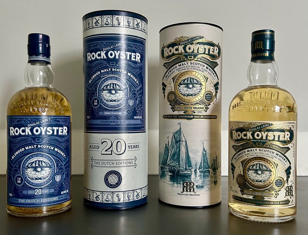 Rock Oyster 20yo Dutch Editions & Small Batch Release - Douglas Laing  - 700ml - 2 pullojen #1.0