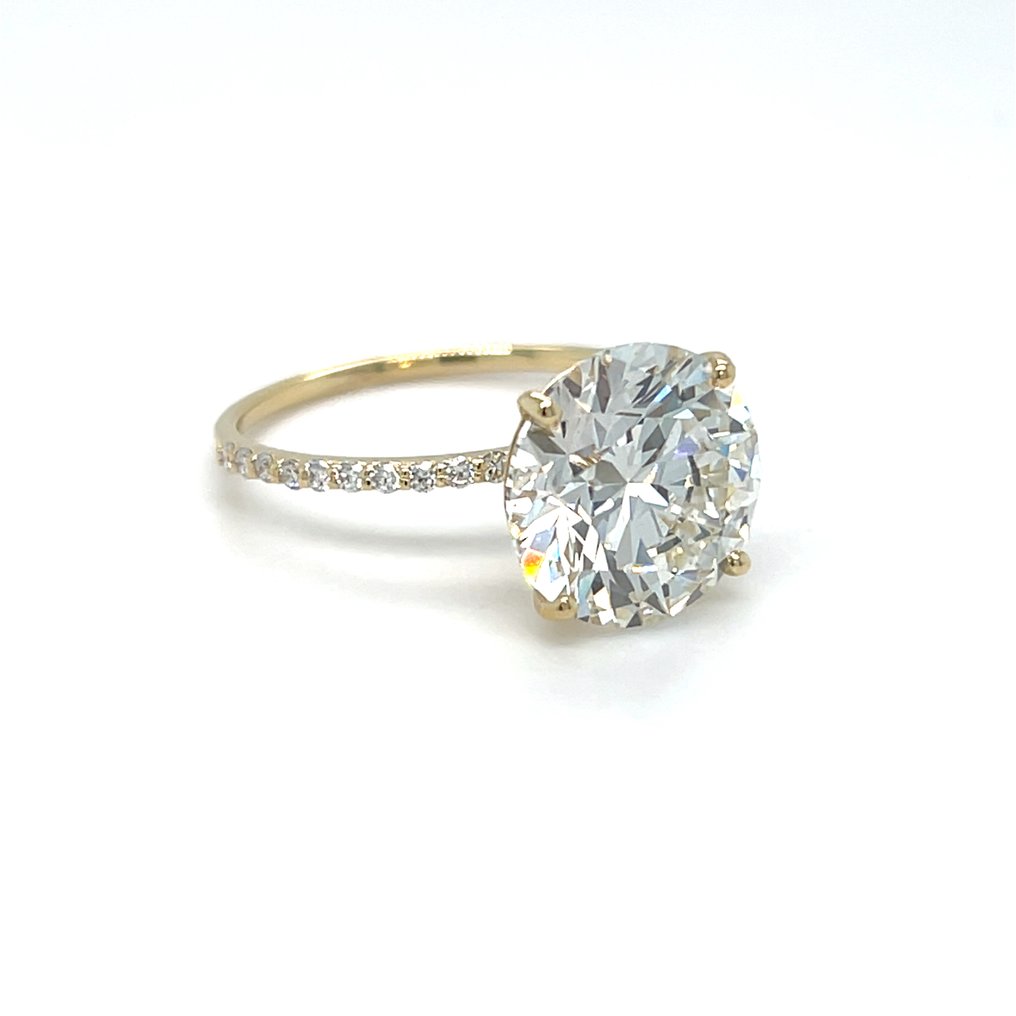 Ring - 14 kt. Yellow gold -  5.36ct. tw. Diamond (Lab-grown) - Diamond #3.2