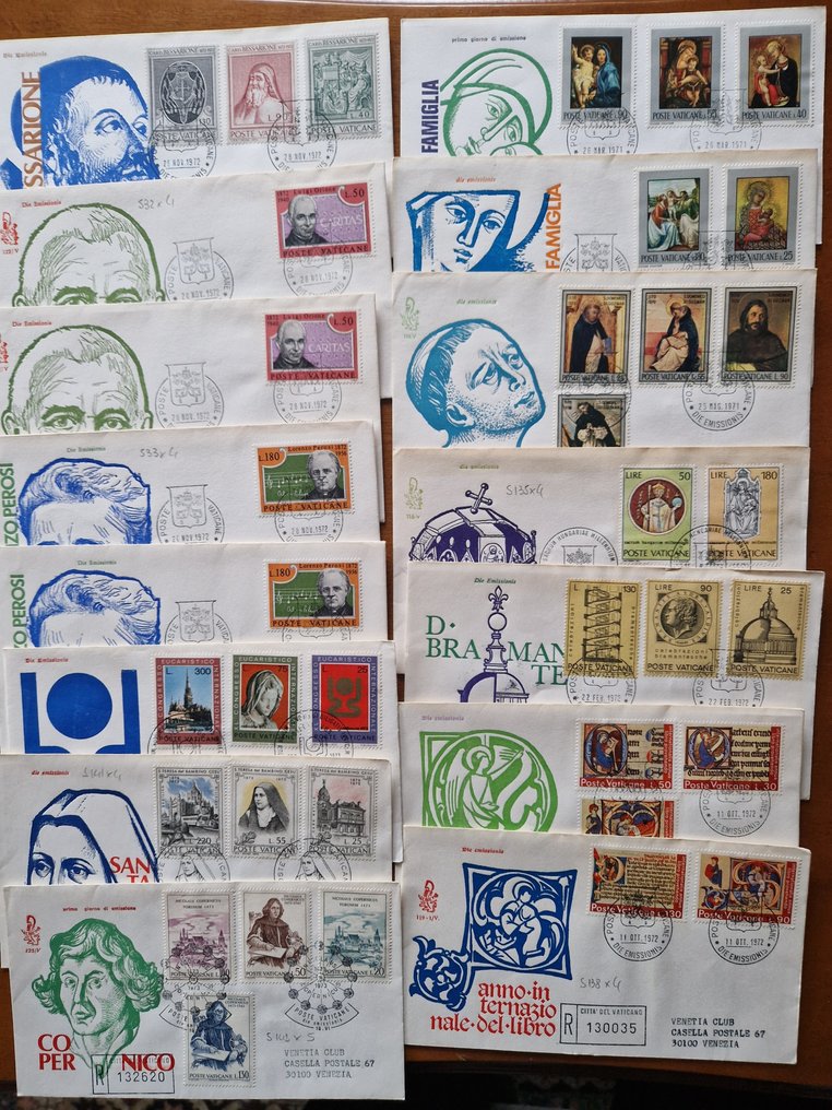 梵蒂冈城 1968/1984 - 梵蒂冈。大约收集了1968/84年期间的270枚FDC，包括航空邮件和一些小册子。 #4.3