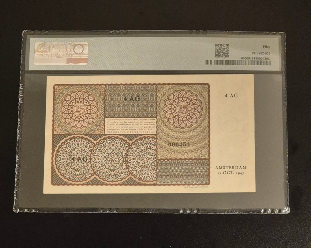 Ολλανδία. 25 and 100 Gulden - 1942/1943  (χωρίς τιμή ασφαλείας) #3.2