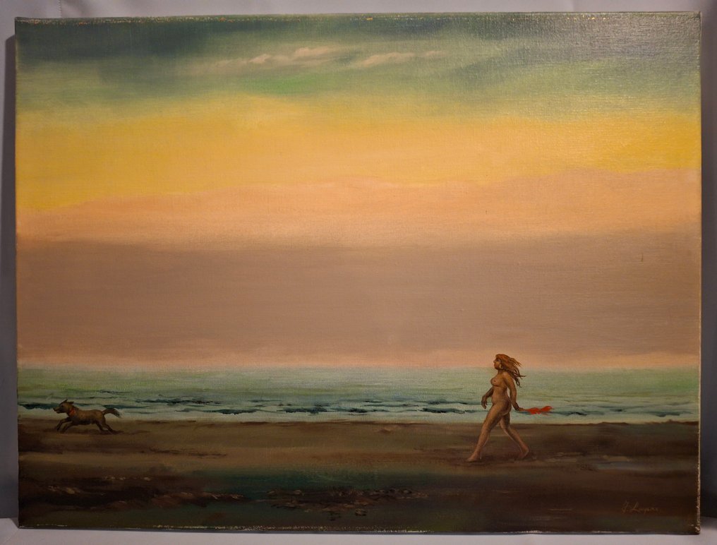Frans Luyckx (1923-1997) - "Strandwandeling" #1.0