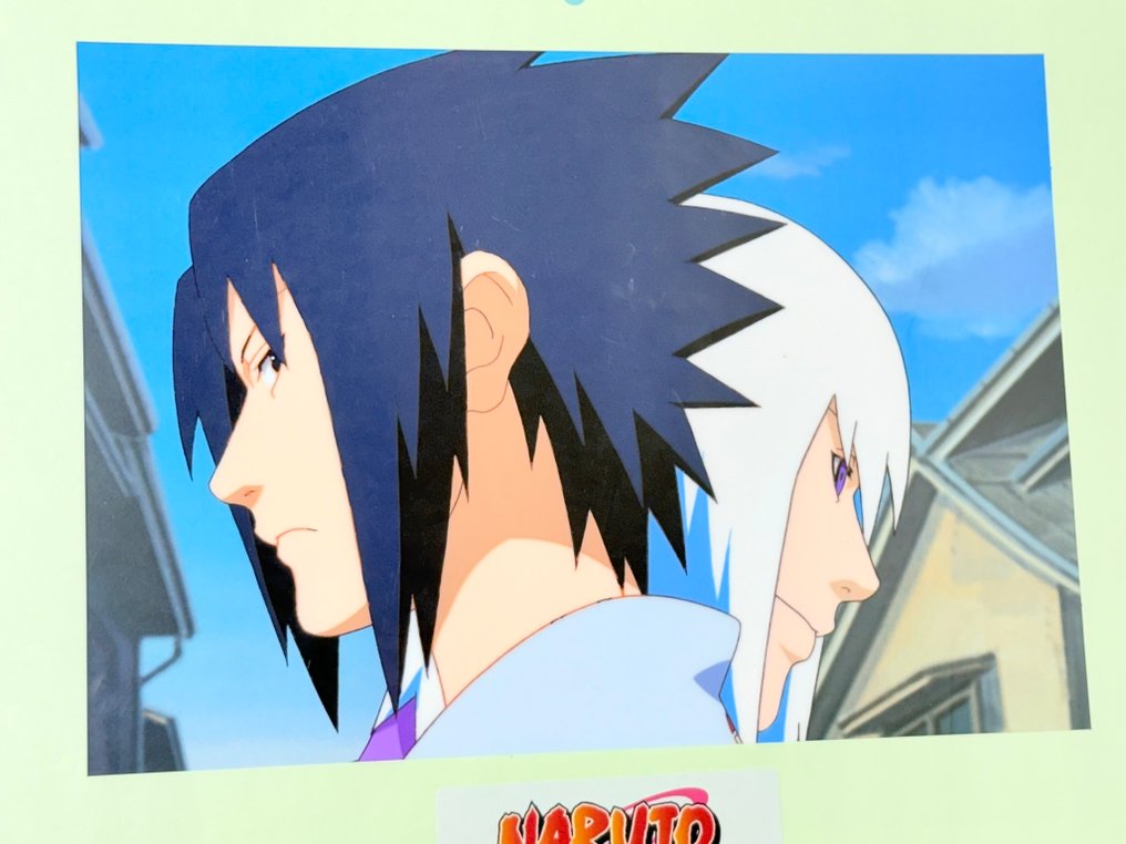 Studio Pierrot - 佐助宇智波和水月鬼灯的限量版动画彩色片，带有Pierrot印章 - Naruto (2002/07) #2.1