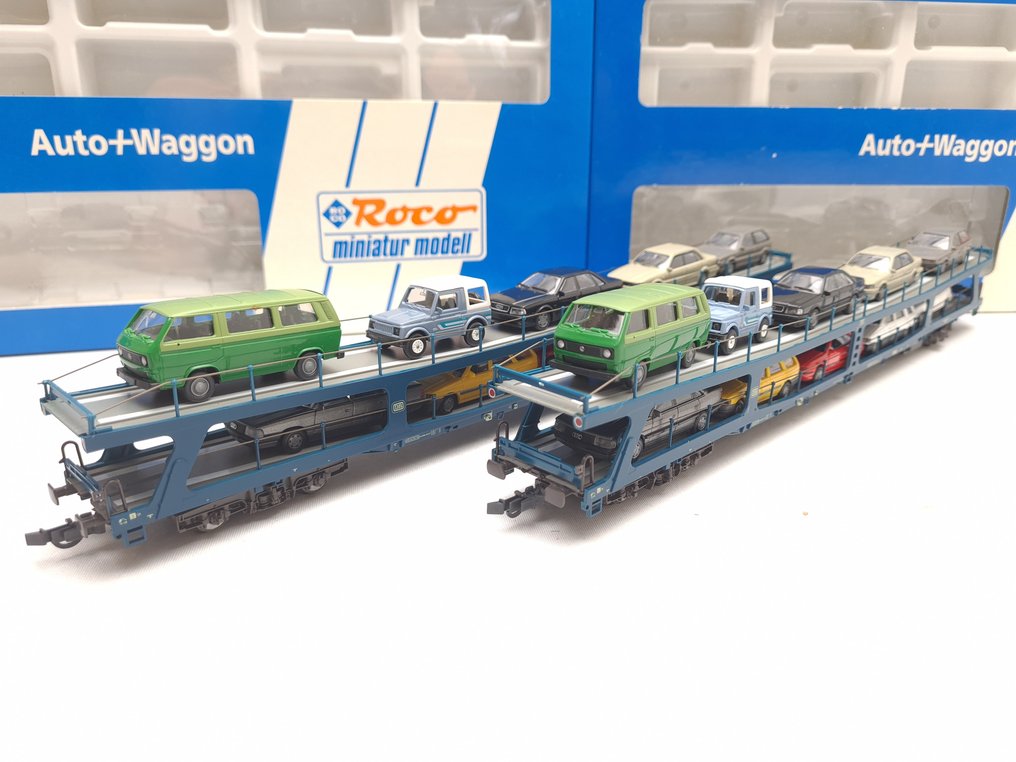 Roco H0 - 1900 - Model wagonu towarowego (2) - Autotransporter DDm - DB #1.0