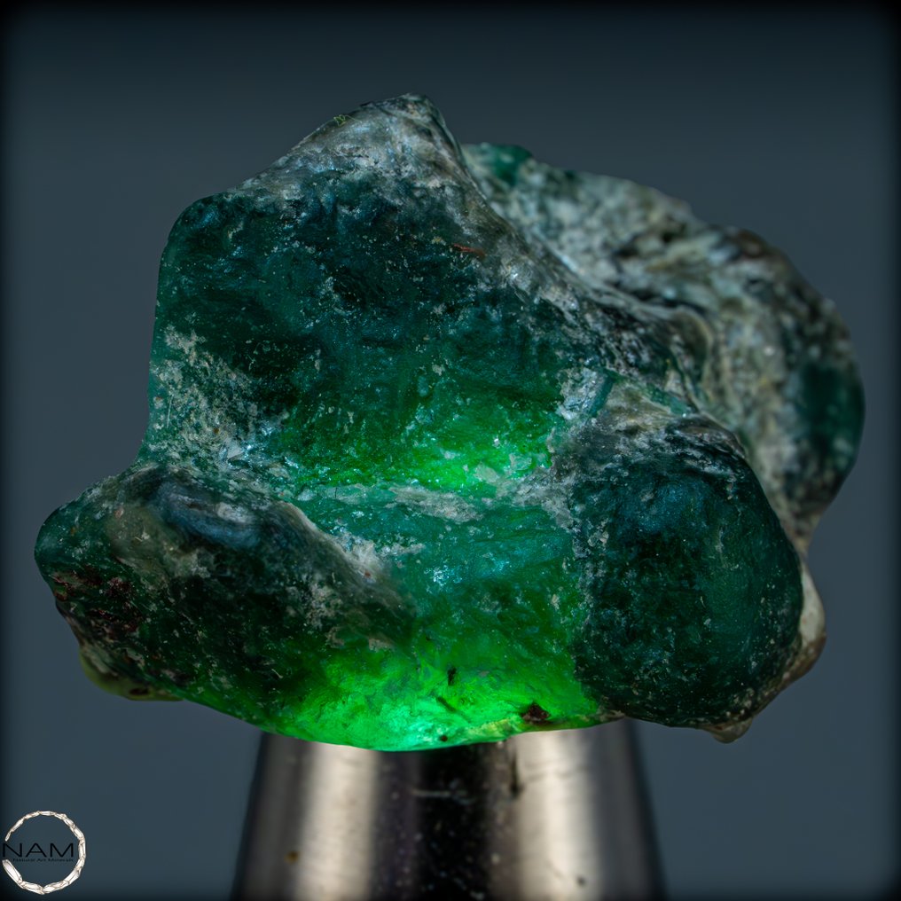 天然哥伦比亚绿色祖母绿，未加工的 宝石 43,90 克拉- 8.78 g #4.3