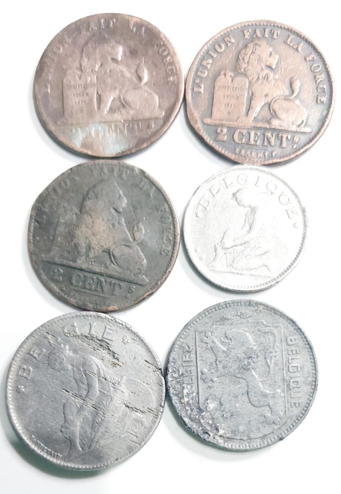 比利时. Lot de 50 pièces uséees de 1846 à 1994  (没有保留价) #4.3