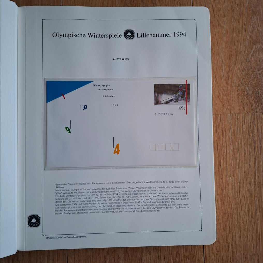 奥林匹克运动会的主题 1994 - 1994年Lillehammer奥林匹克运动会收藏，豪华装帧 #4.3