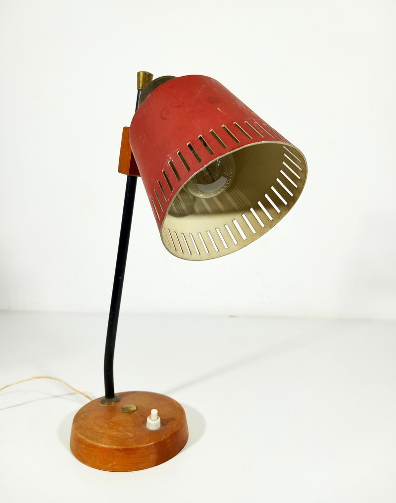 Bordlampe - Justérbart designalder 50 - Stål, Messing, Aluminium, Træ #3.2