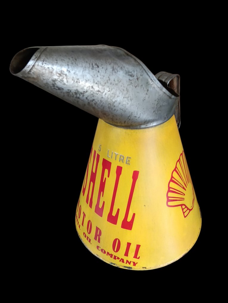 Αντλία βενζίνης (1) - Shell - Ancien grand broc a huile shell - 1930-1940 #1.0