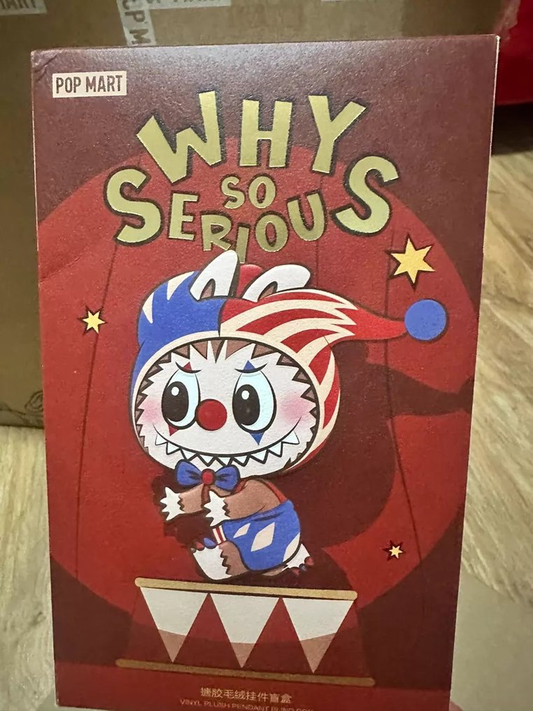 Pop Mart  - Lekefigur Pop Mart "WHY SO SERIOUS" series vinyl and plush keychain blind box - Kina #1.0